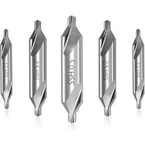 HSS Combined Center Drill Bits 60 Degrees Core Drill Bit 1.0-6.0mm 1Pcs(2.0mm) in Saudi Arabia