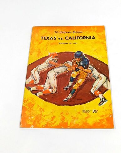 1961 Texas at California College Football Program 9-23-61 - College Programs in Saudi Arabia