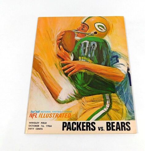 1966 Bay Packers at Chicago Bears NFL Football Program 10-16-66 - NFL Programs in Saudi Arabia