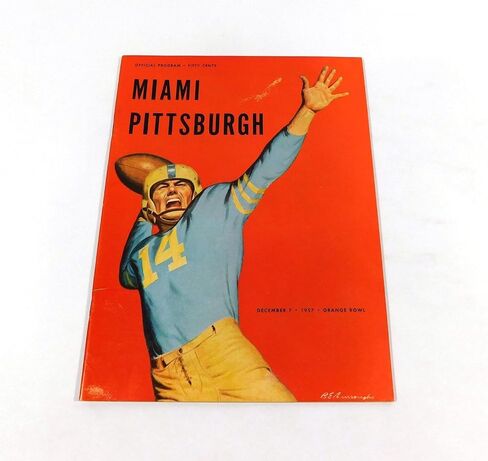 1957 Pittsburgh at Miami Florida College Football Program 12-7-57 - College Programs in Saudi Arabia