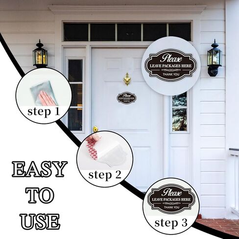 Please Leave Packages and Deliveries Here Sign Sticker，Self-Adhesive Waterproof Vinyl Delivery Signs for Packages, Place Packages Here for Home，Office，Shop，Box, Door（11.6" x 7.8 "） in Saudi Arabia