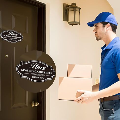 Please Leave Packages and Deliveries Here Sign Sticker，Self-Adhesive Waterproof Vinyl Delivery Signs for Packages, Place Packages Here for Home，Office，Shop，Box, Door（11.6" x 7.8 "） in Saudi Arabia