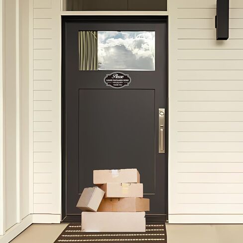 Please Leave Packages and Deliveries Here Sign Sticker，Self-Adhesive Waterproof Vinyl Delivery Signs for Packages, Place Packages Here for Home，Office，Shop，Box, Door（11.6" x 7.8 "） in Saudi Arabia