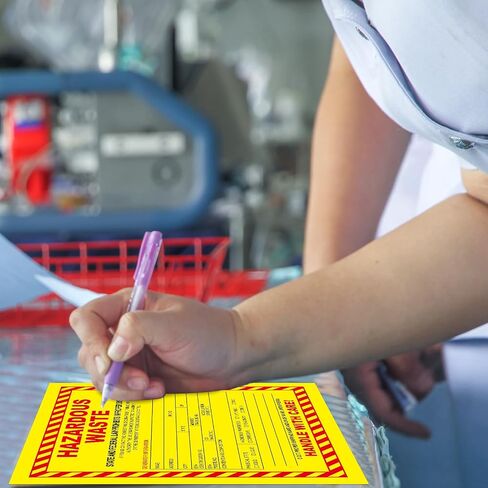 حزمة GISGFIM من 30 ملصقات من النفايات الخطرة مقاومة للماء لاصق اللصق فينيل القمامة ملصقات لخطر تسمية القمامة Matte 6 × 6 بوصة "القوانين الفيدرالية تحظر التخلص غير لائق. التعامل مع العناية" in Saudi Arabia