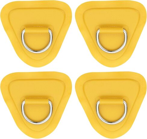 PATIKIL 3.5" Paddle Board D Rings, 4 Pcs Stainless Steel D-Ring PVC Patch Pad No Glue Include for Raft Kayak Inflatable Boat Surfboard, White in Saudi Arabia