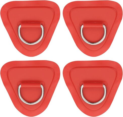 PATIKIL 3.5" Paddle Board D Rings, 4 Pcs Stainless Steel D-Ring PVC Patch Pad No Glue Include for Raft Kayak Inflatable Boat Surfboard, White in Saudi Arabia