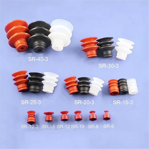 1Pcs SATR Pneumatic Manipulator Accessories Three-Layer Silicone Suction Nozzle SR-20 SR-25-3 Vacuum Suction Cup for Injection(SR40Red,Three-Layer) in Saudi Arabia