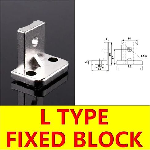 5Pcs Manipulator Accessories Fixture Connection Block Hardware Fixing Block Single and Double Hole Nut Suction Cup Bracket(M5 1-Hole nut) in Saudi Arabia