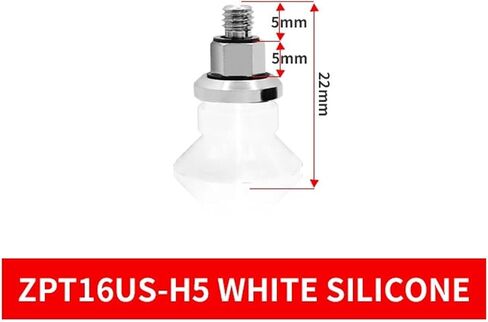 1Pcs ZPT16BN/BS/CN/CS/UN/US-A5/A6/H5 M5 Thread Soft Flat NBR Industrial Pneumatic Silicone Vacuum Suction Cup(AL121808F-04a/RG+Two Lights) in Saudi Arabia