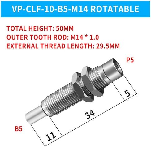 VP-CLF-10 VP-CLF-15 ZP3-D1010SM Stainless Steel Pneumatic Suction Cup Connecting Rod 1Pcs(VP-CLF-10-B5-M14 R) in Kuwait