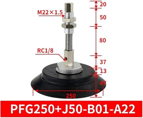 1pcs 200mm 250mm PFG200+J25/J50/J75-B01-A22 PFG250+J25/J50/J75-B01-A22 مجموعة شفطات الفراغ الثقيلة (PFG200J25B01A22) in Kuwait