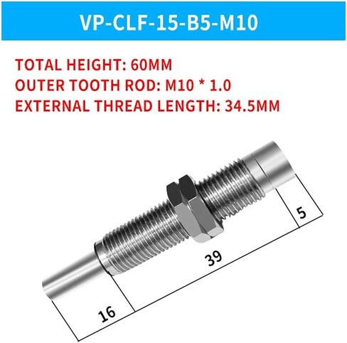 VP-CLF-10 VP-CLF-15 ZP3-D1010SM Stainless Steel Pneumatic Suction Cup Connecting Rod 1Pcs(VP-CLF-10-B5-M14 R) in Kuwait