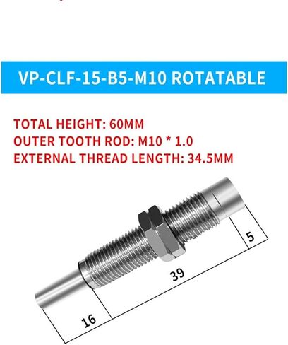 VP-CLF-10 VP-CLF-15 ZP3-D1010SM Stainless Steel Pneumatic Suction Cup Connecting Rod 1Pcs(VP-CLF-10-B5-M14 R) in Kuwait