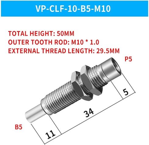VP-CLF-10 VP-CLF-15 ZP3-D1010SM Stainless Steel Pneumatic Suction Cup Connecting Rod 1Pcs(VP-CLF-10-B5-M14 R) in Kuwait