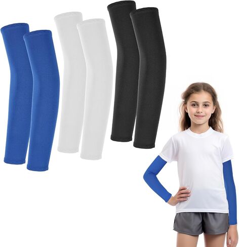 3 Pairs Arm Sleeves for Men Women Youth Compression Arm Sleeve Youth Sun Protection Sleeves Arm Sleeve Cover for Basketball Football Baseball Cooling Sports in Saudi Arabia