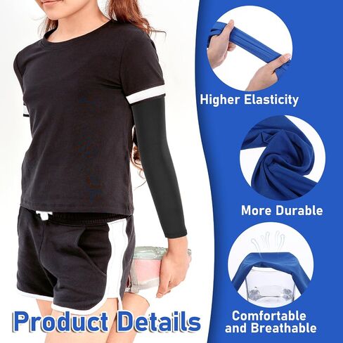 3 Pairs Arm Sleeves for Men Women Youth Compression Arm Sleeve Youth Sun Protection Sleeves Arm Sleeve Cover for Basketball Football Baseball Cooling Sports in Saudi Arabia