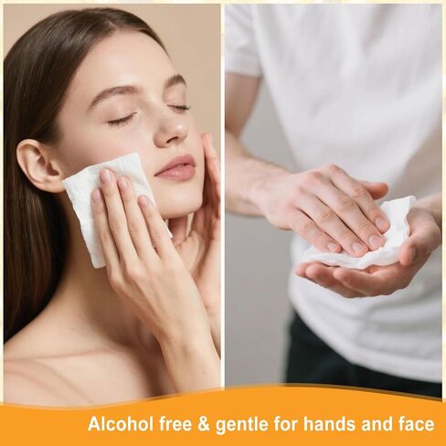 Hand Wipes Travel Size, 100 Pcs Wet Wipes Individually Wrapped for Barbecue, Seafood Boil Party, Restaurant, Lemon Scent in Kuwait