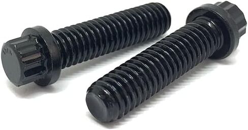 (16 Pieces) 5/16-18x3/4" Alloy 12 Point Flange Bolts Screws UNC Coarse Full Threads Black Oxide in Saudi Arabia