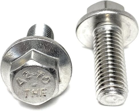 M12-1.75 x 30 Stainless Steel Flange Bolt DIN 6921 A2 Stainless Steel (5 Pieces) M12x30 in Saudi Arabia