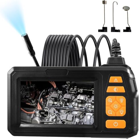 توضيح Borescope ، كاميرا المنظار الصناعي مع الضوء ، الكاميرا التفتيش Borescope مع شاشة IPS 4.3 "، 8 مصابيح LED قابلة للتعديل ، IP67 مقاوم للماء CAM CAM الأفعى للميكانيكا للميكانيكا in Saudi Arabia