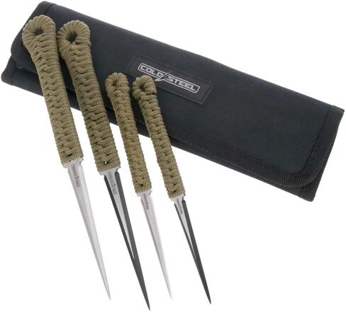 COLD STEEL Throwing Spikes / 2.5" & 3.5" Blades / 420SS / Nylon Sheath Pouch (4 Pack) in Saudi Arabia
