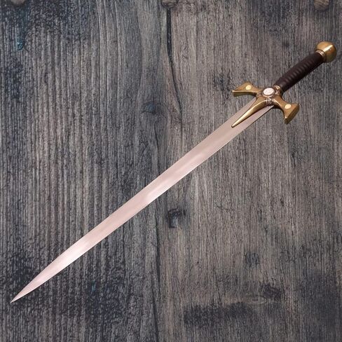مصنوعة يدويًا من الفولاذ المقاوم للصدأ Xena Warrior Princess Sword متماثل مع غمد الجلد in Saudi Arabia