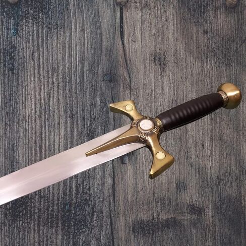 مصنوعة يدويًا من الفولاذ المقاوم للصدأ Xena Warrior Princess Sword متماثل مع غمد الجلد in Saudi Arabia