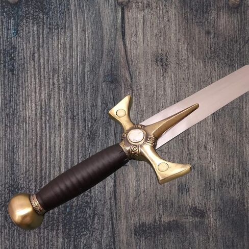 مصنوعة يدويًا من الفولاذ المقاوم للصدأ Xena Warrior Princess Sword متماثل مع غمد الجلد in Saudi Arabia