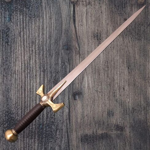 مصنوعة يدويًا من الفولاذ المقاوم للصدأ Xena Warrior Princess Sword متماثل مع غمد الجلد in Saudi Arabia