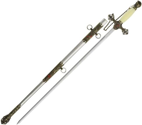 جديد 35 بوصة الفرسان ماسوني تيمبلار السيف الاحتفالي مع Scabbard بالإضافة in Saudi Arabia