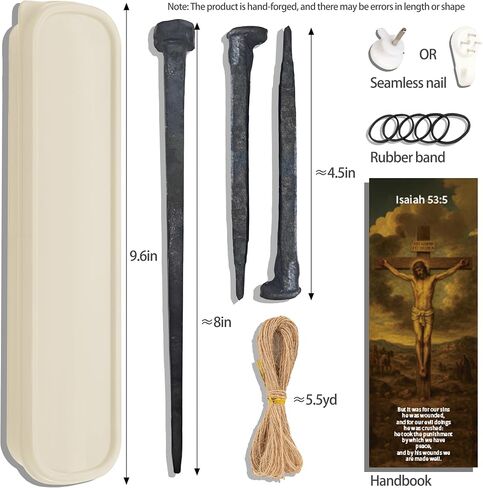 Lemeeoly Jesus Cruncifixion Cross DIY-3pcs ، الأظافر الحديدية ذات الرؤوس المسطحة 8 ، in Saudi Arabia