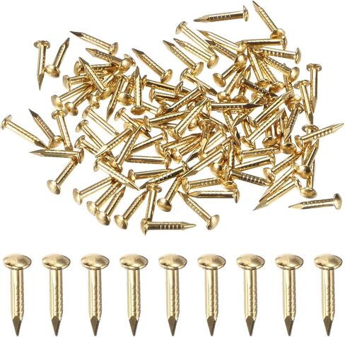 100 عبوة صغيرة الأظافر الصغيرة ، 2.8 ملم × 25 ملم الدقة النحاس Mini Nails Hadware Head for Wooden/DIY التزيين/الإكسسوارات المنزلية/صورة معلقة in Kuwait
