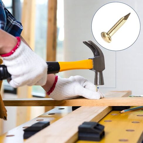 100 عبوة صغيرة الأظافر الصغيرة ، 2.8 ملم × 25 ملم الدقة النحاس Mini Nails Hadware Head for Wooden/DIY التزيين/الإكسسوارات المنزلية/صورة معلقة in Kuwait