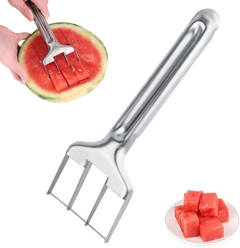 BOXOB Watermelon Cutter Slicer, Stainless Steel Watermelon Cutting Tool Portable Fruit Cutter for Melon Mango Home Kitchen Gadget Camping Party in Saudi Arabia
