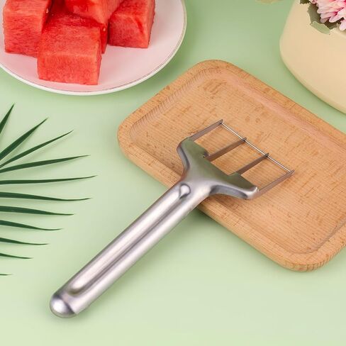 BOXOB Watermelon Cutter Slicer, Stainless Steel Watermelon Cutting Tool Portable Fruit Cutter for Melon Mango Home Kitchen Gadget Camping Party in Saudi Arabia