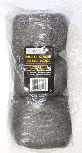 ToolUSA Toolusa 12 Pack Multi Grade Steel Wool - Stripping Grade, Between Coats And Finishing Grade - Course Medium Fine - #0#1#3: TU28116 in Saudi Arabia
