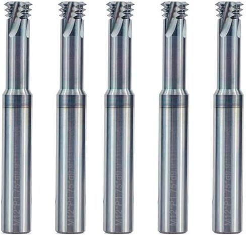 Thread End Mill 3 Flute 60 Degree Tungsten Carbide Router Bit For Metal Aluminum Cutting,M10x1.5xD8x60 in Kuwait