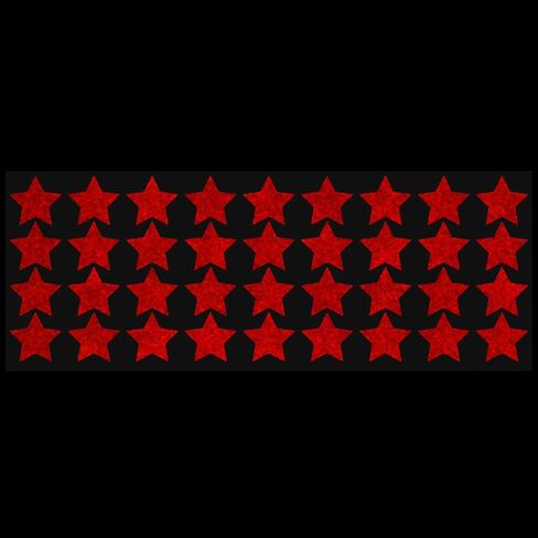 LiteMark Reflective White 1 Inch Stars Sticker Decals for Helmets, Bicycles, Strollers, Wheelchairs and More - Pack of 36 in Saudi Arabia
