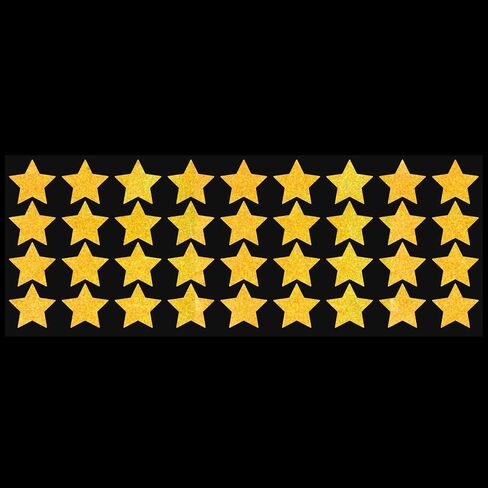 LiteMark Reflective White 1 Inch Stars Sticker Decals for Helmets, Bicycles, Strollers, Wheelchairs and More - Pack of 36 in Saudi Arabia