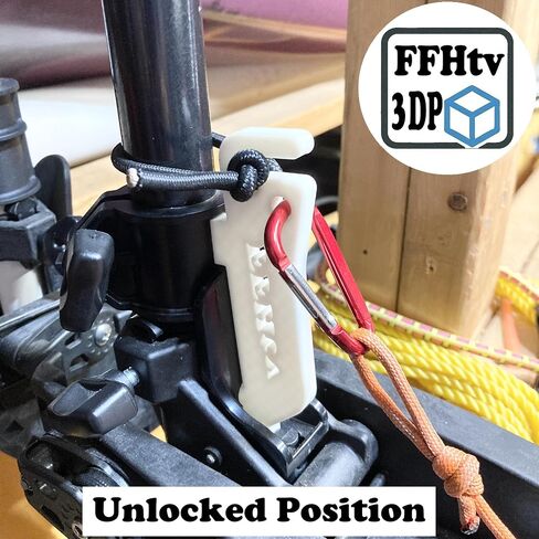 Pull Lock Tether Lever for Kayak Trolling Motors, Compatible with Minn-Kota Endura/Newport Vessels Motors, Lock System for Hands-Free Motor Control – 4.4in x 1.5in x 0.25in in Saudi Arabia