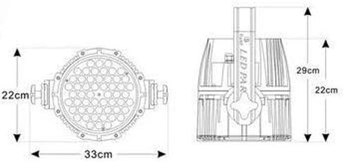 NovaBright NB-098 18x18W RGB TriColor 3in1 LED IP65 DJ Outdoor Professional LED Stage Light Waterproof Die Cast Aluminum Body 15/45 Degree for Disco, Church, Stage Lighting, Wall Washers (25 Degree) in Kuwait