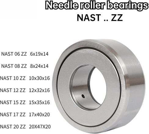 1PCS 06 ZZ NAST 08 10 12 15 17 20 ZZ دعم محامل الأسطوانة المحامل (NAST 12 ZZ 12x32x16) in Saudi Arabia