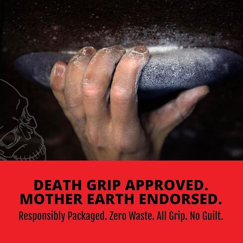 Death Grip Doom Stones Gym Chalk - 4 x 60g Discs -100% Pure Magnesium Carbonate - Rock Climbing, Lifting, Gymnastics, Weightlifting Chalk - Sports Hand Chalk for Grip, Gym Workouts & Reduced Sweat in Saudi Arabia