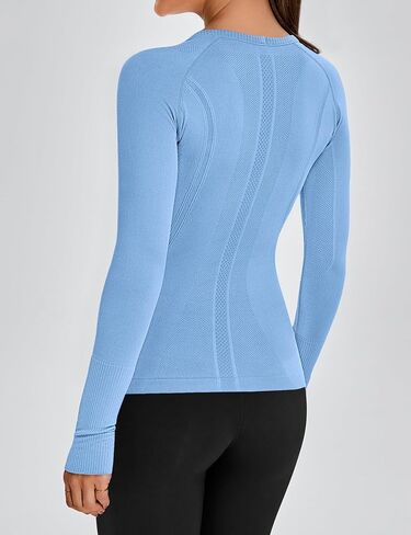 BMJL Womens Underscrub Compression Shirts Workout Long Sleeve Tops Seamless Athletic Gym Shirts in Saudi Arabia