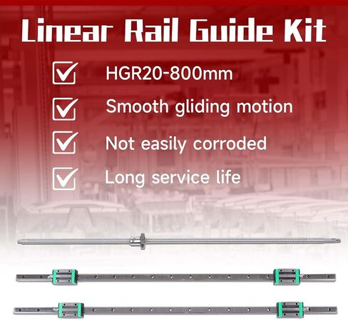 FindMall 2 PCS HGR20-800MM RAIR 1PCS SFU1605 BALLSCREW BF12/BK12 COLLS لـ CNC DIY in Saudi Arabia