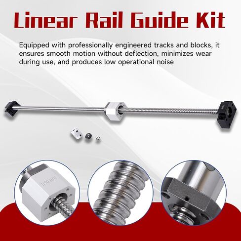 FindMall 2 PCS HGR20-800MM RAIR 1PCS SFU1605 BALLSCREW BF12/BK12 COLLS لـ CNC DIY in Saudi Arabia