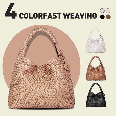 Woven Tote Bag for Women Woven Purse Large Weave Purse with Top Handle in Saudi Arabia