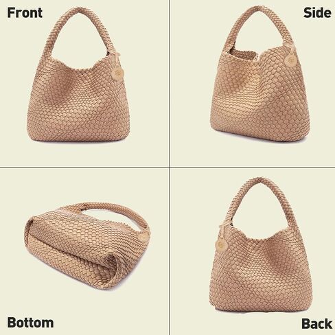Woven Tote Bag for Women Woven Purse Large Weave Purse with Top Handle in Saudi Arabia