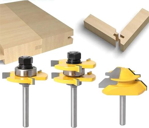 Milling Cutter Head Kit 1/4 Inch Shank Drill Bit 1/4 Inch 6mm Shank - Solid Steel(3PCS 6.35mm Shank) in Saudi Arabia