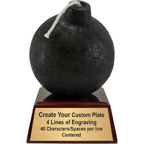 Decade Awards Bomb Trophy - Custom Engraved Da Bomb Award - Celebrate an Explosive Victory or Defeat Bombshell of a Trophy - Customize Now (5.5 Inch) in Kuwait
